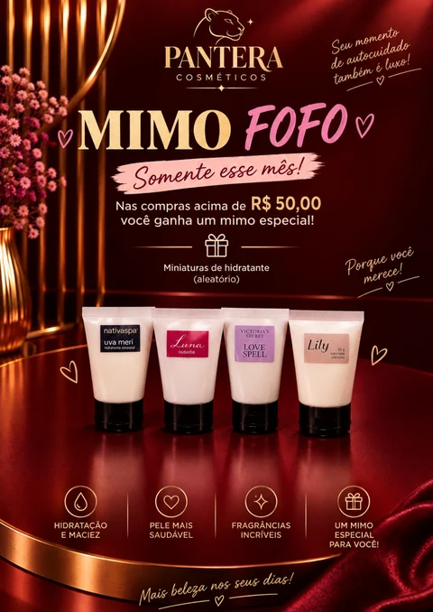 Página do Mimo Fofo: mimo nas compras acima de R$ 50,00 em outubro