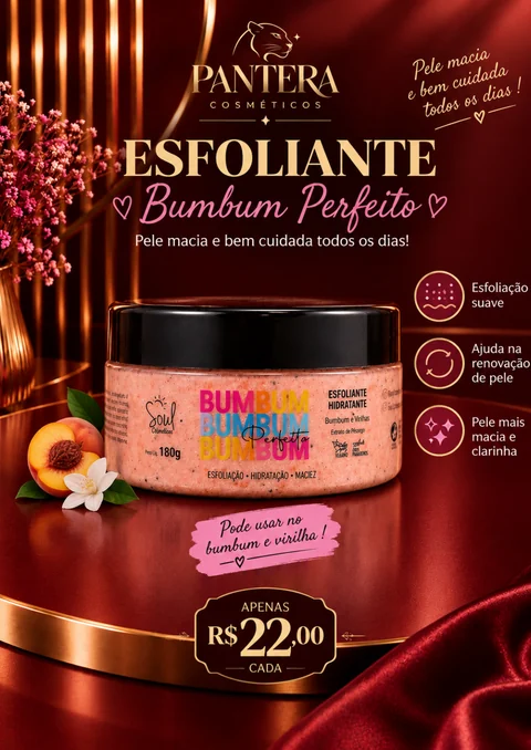 Página do Esfoliante Bumbum Perfeito, R$ 22,00