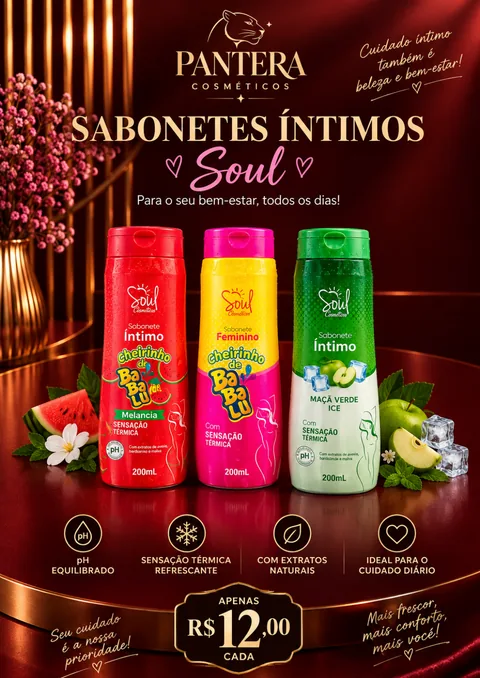 Página dos sabonetes íntimos Soul, R$ 12,00 cada